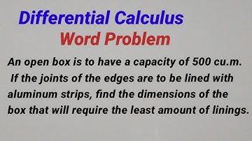 Solving Differential Calculus Word Problem @KasyannoEZMath