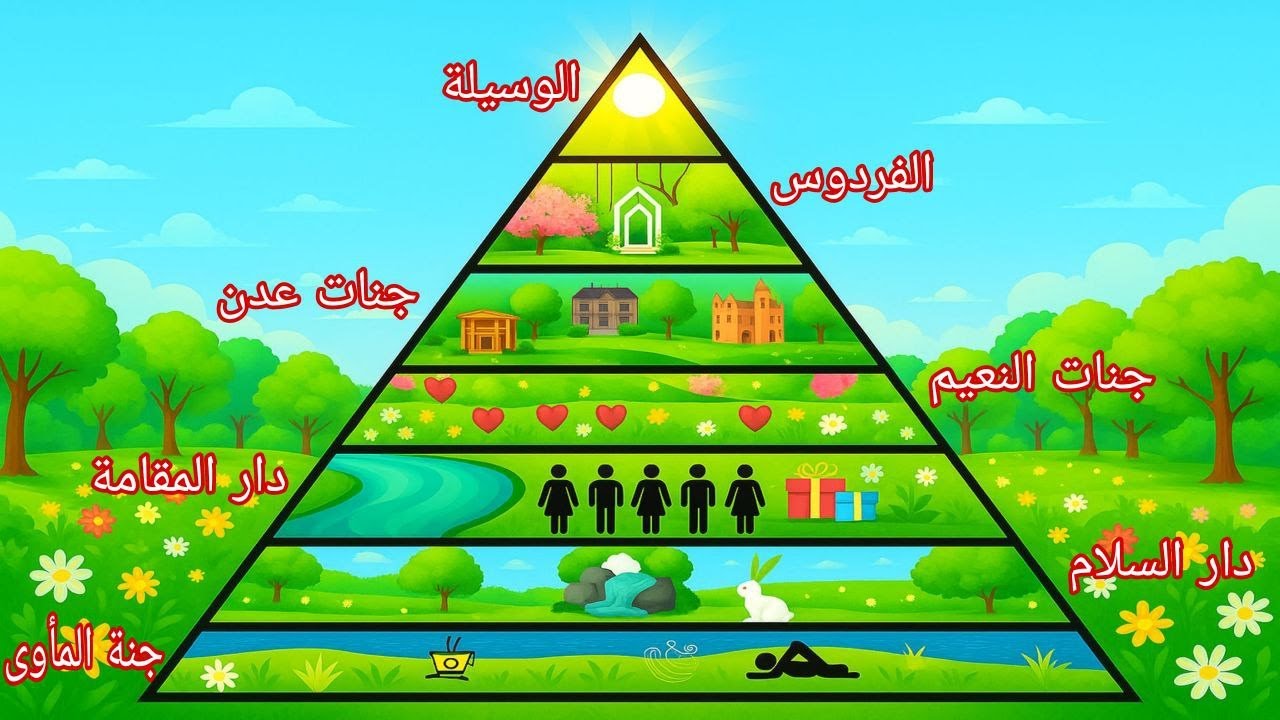شرح طبقات الجنة السبعة بالتفصيل