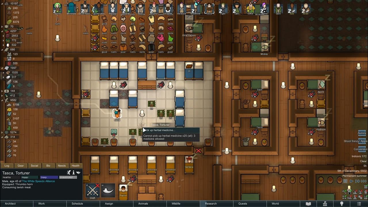 Rimworld Masterwork WOOD BED VS Regular HOSPITAL BED What's the