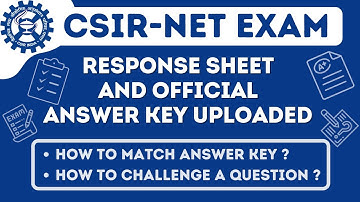 CSIR NET Official Answer Key & Response Sheet Available | How to Check Answer Key | June 2021 Exam