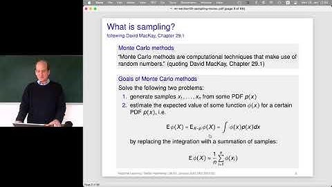2022-01-26 Machine Learning Lecture 27/28 - Sampling and MCMC