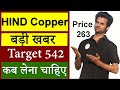 HINDCOPPER- क्या करें? | HINDCOPPER Share Latest News, HINDCOPPER Share Target Short Term