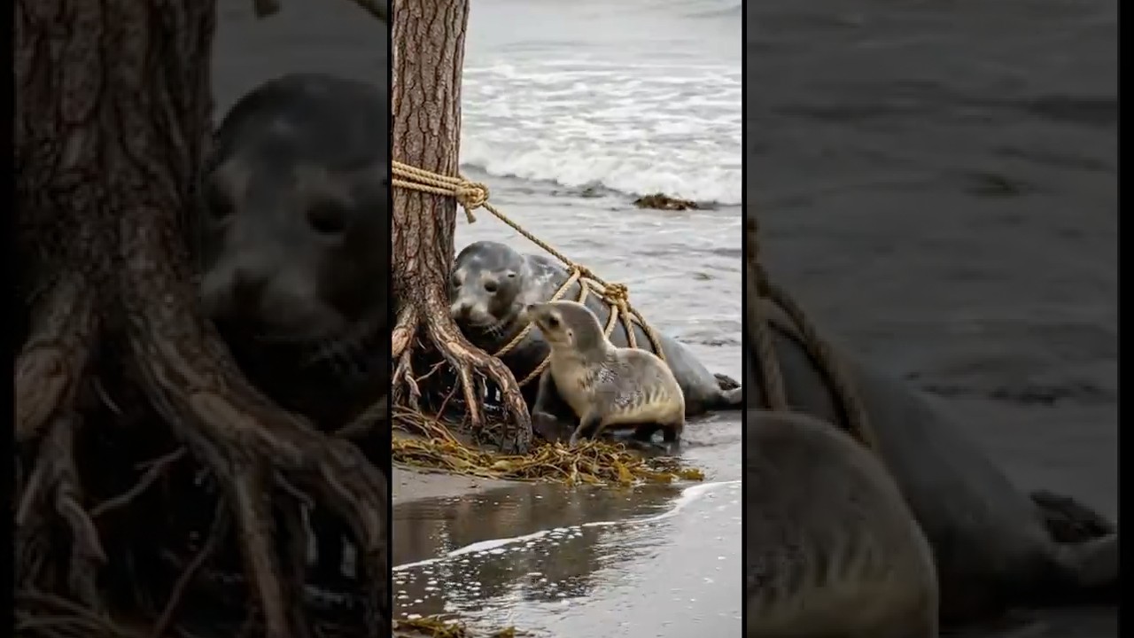 Детеныш тюленя нашел золотого тюленя, чтобы спасти свою маму.