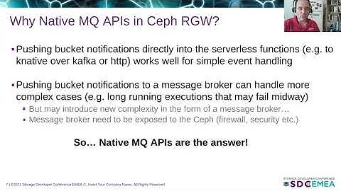 Ceph RGW Message Queue API for Serverless Computing