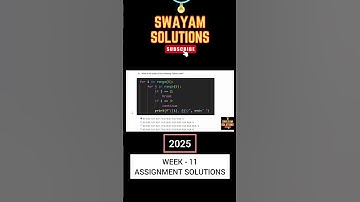 The Joy of Computing Using Python Week 11Assignment Solutions | SWAYAM NPTEL |JAN-MAY 2025|SUBSCRIBE