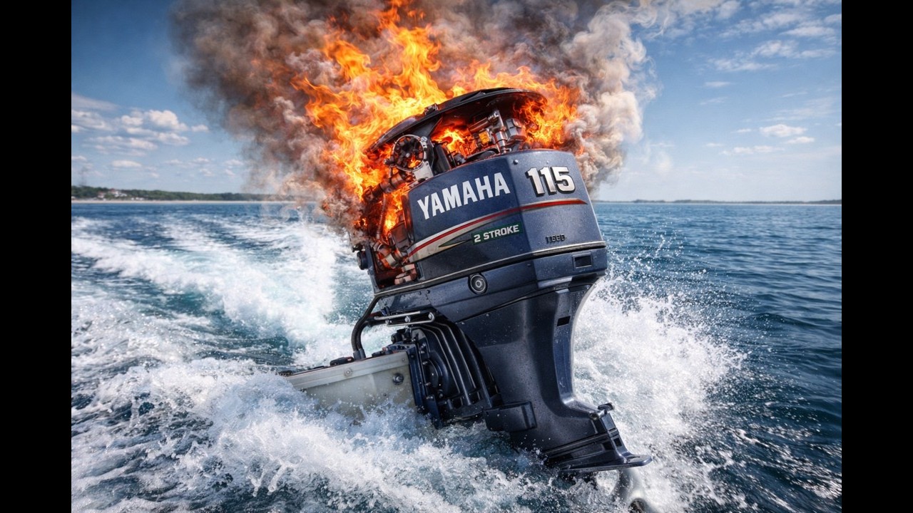 Yamaha 115hp 2 stroke: OIL SYSTEM fAILURE!!! #boat #boatmotor #outboard #yamaha #outboard