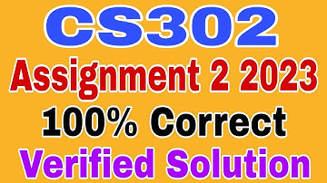 CS302 Assignment 2 Spring 2023||Cs302 Assignment 2 solution 2023||