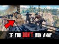 RDR2 - What Happens If You Don't Run Away From The Train In Quest «The Bridge to Nowhere»