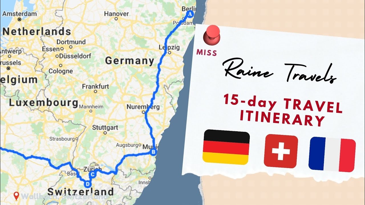 travel itinerary for germany visa