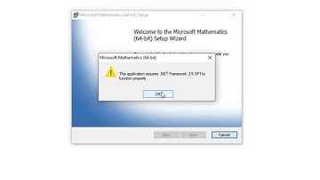 Microsoft Mathematics .NET 3.5 Error