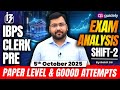 IBPS Clerk Pre Analysis 2025 | IBPS Clerk 2nd Shift Analysis | IBPS Clerk Exam Analysis by Rohit Sir