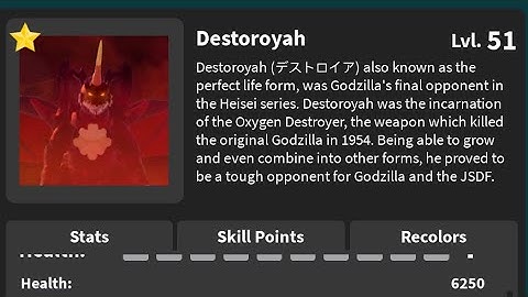 How strong is level 50 Destoroyah? (Kaiju universe)