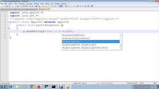 How to Create Applet in Java programming language.