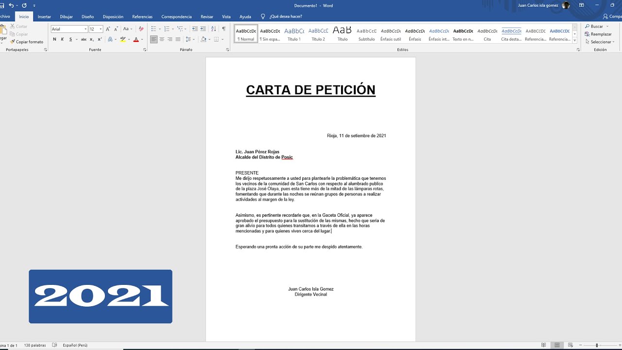 Descubrir 40+ imagen como hacer una carta modelo en word - Abzlocal.mx