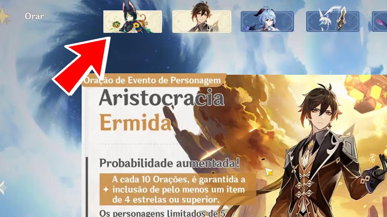 Novo banner de personagens - Aristocracia Ermida - Genshin PRO