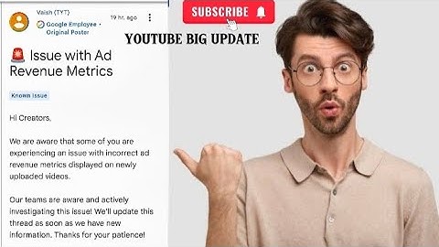 Known issue: Issue with Ad Revenue Metrics😳 | Yt Studio New Notification Update  solution 