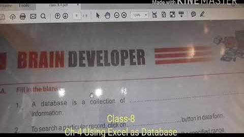Class-8 Computer. Ch-4 Using Excel As Database ( Part-3)