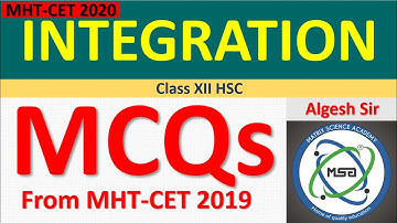 INTEGRATION MCQs#2019 MHT-CET_MHT-CET 2020 Crash Course_MATRIX SCIENCE ACADEMY
