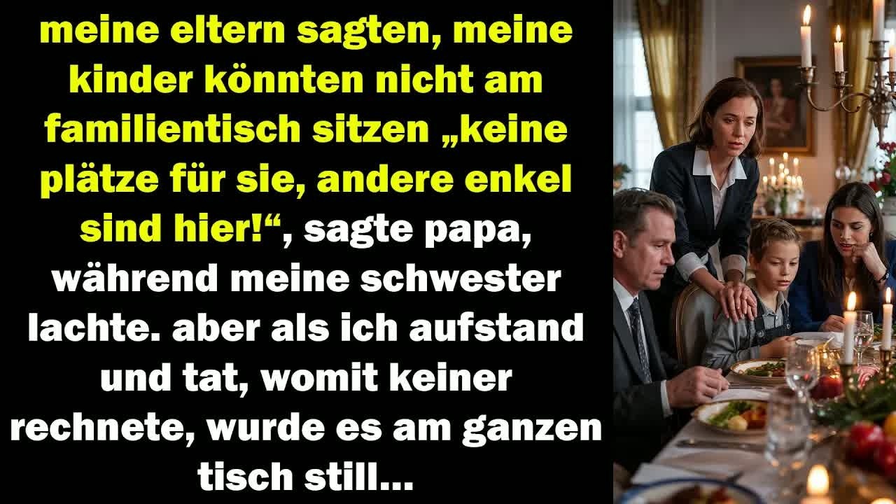 eltern verweigern meinen kindern platz beim essen – mein nächster schritt lässt alle verstummen