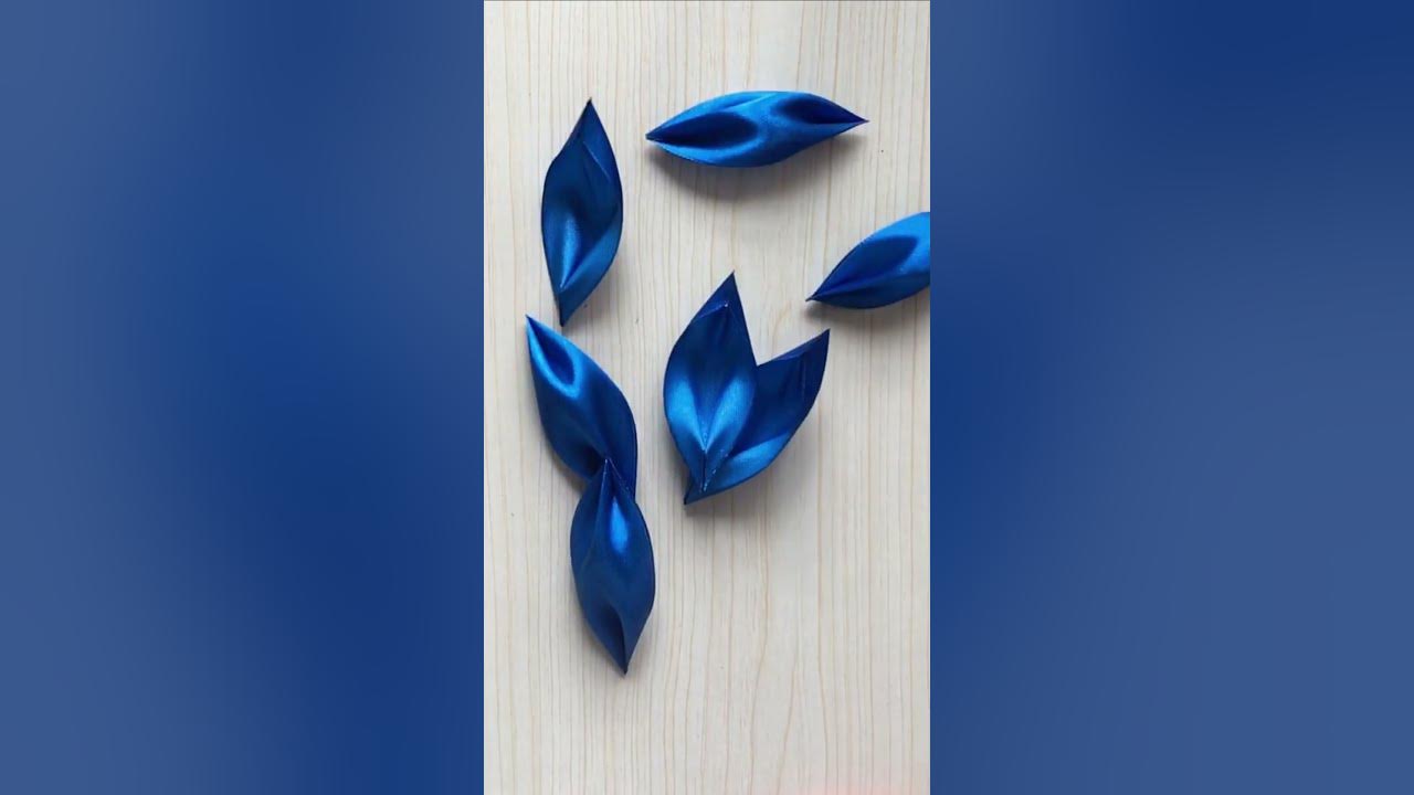 Ribbon flower making - how to make satin flower easy - Diy flower