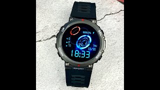 Розумний тактичний смарт годинник Lemfo LF33, Music Smart watch чорний спортивний