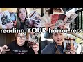 Reading YOUR Horror Recs 👻 [spooky reading vlog]