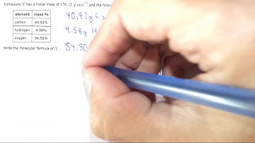 5.1j Finding a molecular formula from molar mass and elemental analysis