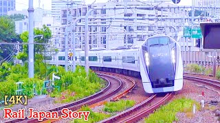 SHINANOMACHI Station. E353 Limited Express AZUSA & KAIJI, Tokyo | Train Japan