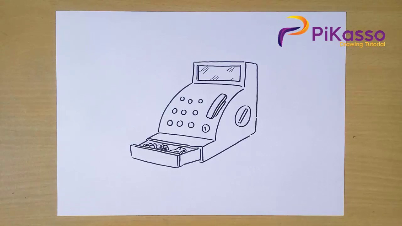 How to Draw Toy Cash Register and Coloring step by step easy YouTube