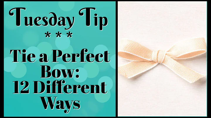 Learn How To Tie The Perfect Bow In 12 Different W...