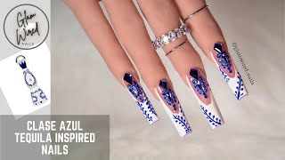 CLASE AZUL TEQUILA INSPIRED NAILS ? | GLAM WIRED NAILS