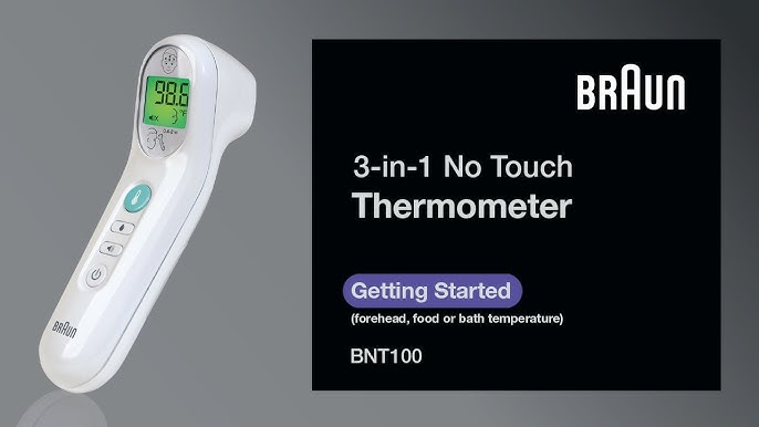 Braun No touch + touch Forehead thermometer (BNT300) - How to use - YouTube