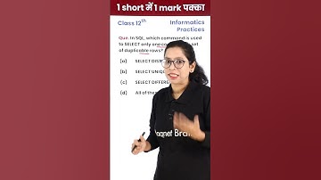 Which Command Is Used To Select Only One Copy?(12 IP) - 1 Video 1 Mark पक्का for Board Exam!#Shorts