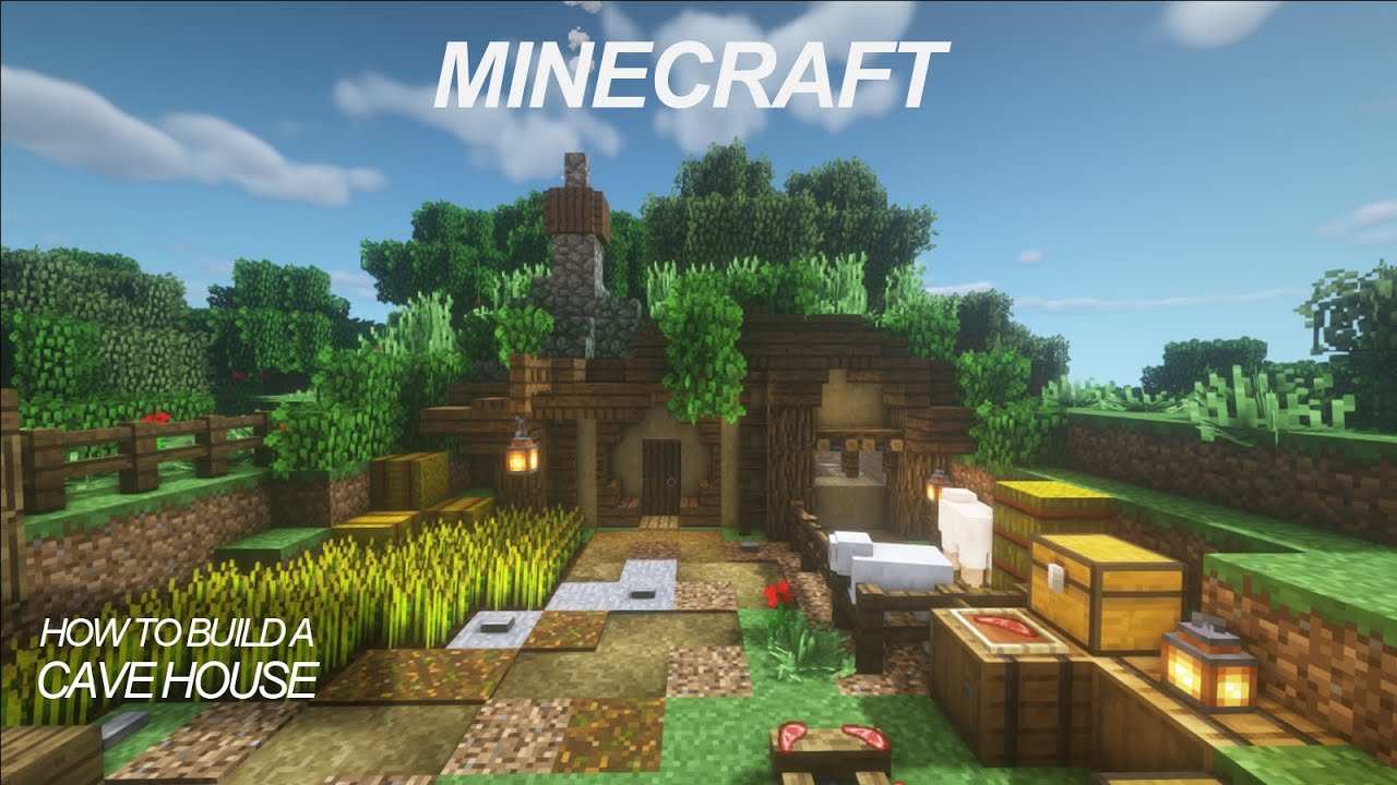 Minecraft: Starter House Tutorial | How to make a Cave House - YouTube
