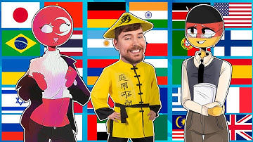 Countryhumans reacts to MrBeast in 50 Languages