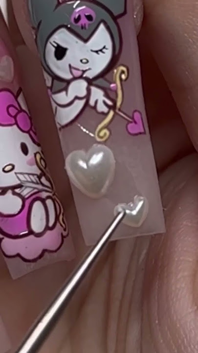 hello kitty foil nails tutorial｜TikTok Search