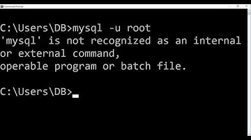 mysql is not recognized as an internal or external command,operable program or batch file