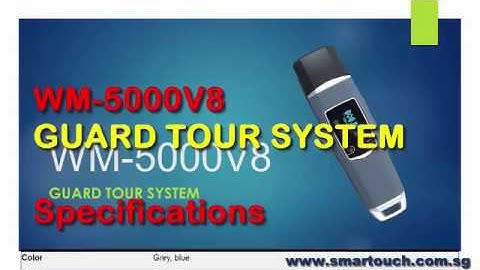 Guard Tour System Singapore : WM-5000V8 Specification