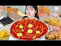ASMR MUKBANG| 직접 만든 떡볶이 핫도그 김밥 먹방 &amp; 레시피 FRIED HOTDOG AND Tteokbokki EATING