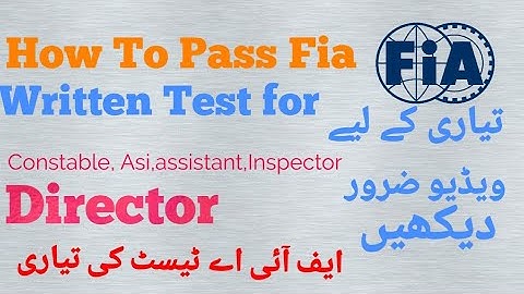 FIA Written Test || How To Pass FIA Constable, Asi, Inspector, Director Test || FIA Tricks & Tips