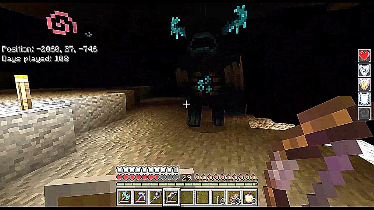 Minecraft Wardens Strong sonic Attack