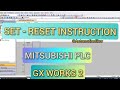 Gx works 2 set  reset instruction plc mitsubishi tutorial with simulation