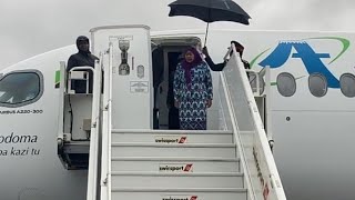 Rais wa JMT Mama Samia Suluhu Alivyopaa Kwenda Uganda Leo