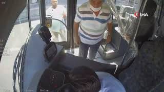 Seyir Halindeki Otobüste Maske Kavgası...o Anlar Kamerada