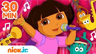 ¡Canta junto a Dora y Botas!  |  30 minutos de canciones para niños | Nick Jr. en Español