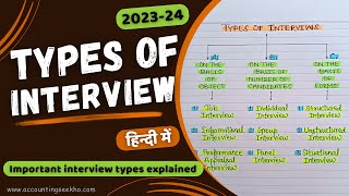 Types of Interview | Interview tips | Business Communication | In hindi |