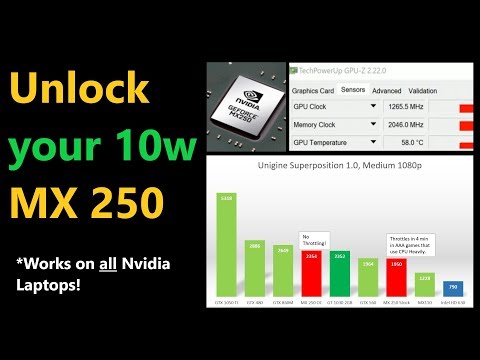 Nvidia Laptop Overclocking Guide [ MX250 & MX150 10w Review ]