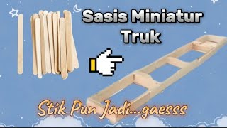Cara Buat Sasis Modif Truk Plastik Bahan Stik Es Cream