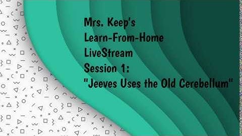 Recorded Live-Stream Lesson #1: Introducing P.G. Wodehouse and "The Inimitable Jeeves"