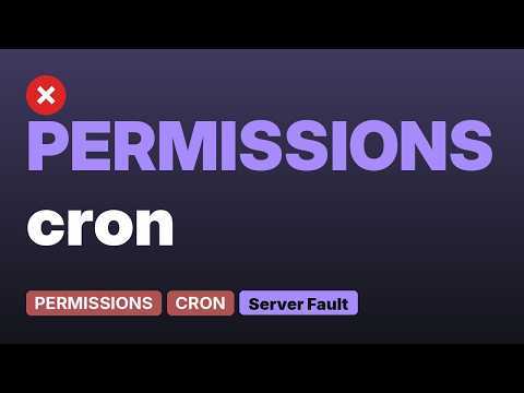 DevOps & SysAdmins: Setting up a cron job that does a chmod/chown (5 Solutions!!)